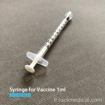 Stéringe à usage unique de 1 ml sans aiguille